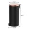 Retro Round Step On Trash Can 8 Gallon 30 Liter Carbon Steel Slow Close Lid with Removable Inner Bucket